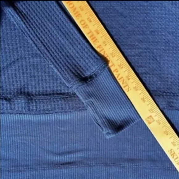 Free People We The Free Microphone Drop Long Sleeve Thermal in Blue Size XS - Picture 13 of 15